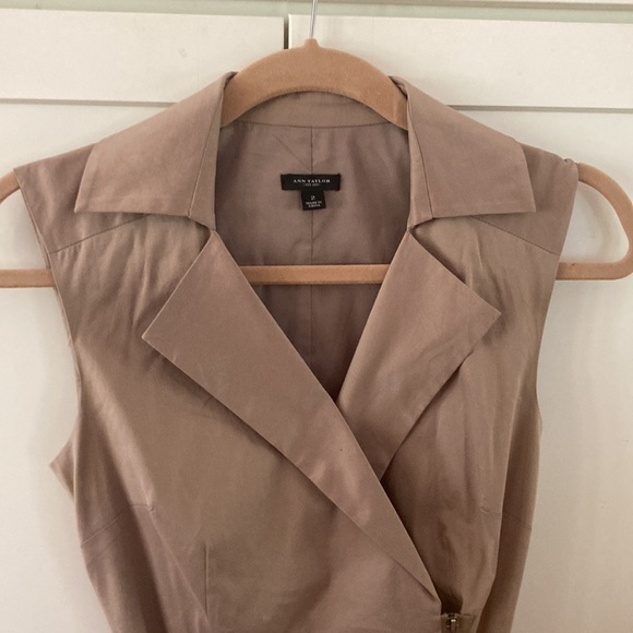 Ann Taylor Khaki Summer Dress; Size 2 - Picture 2 of 6